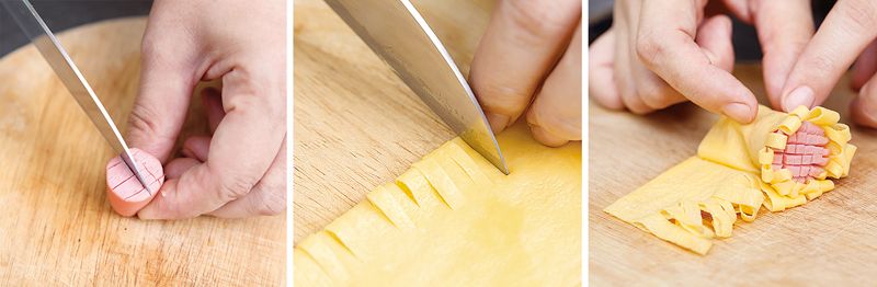 xúc xích hoa hướng dương